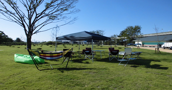 バーベキューのできる公園の写真